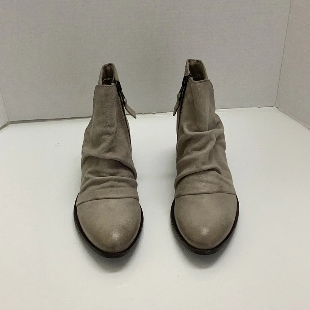 MIZ MOOZ Keir leather ankle booties boots slouchy neutral Boho  37